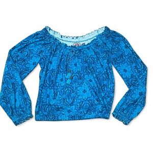 y2k Juicy Couture blue Terry Cloth coverup with cool tassels